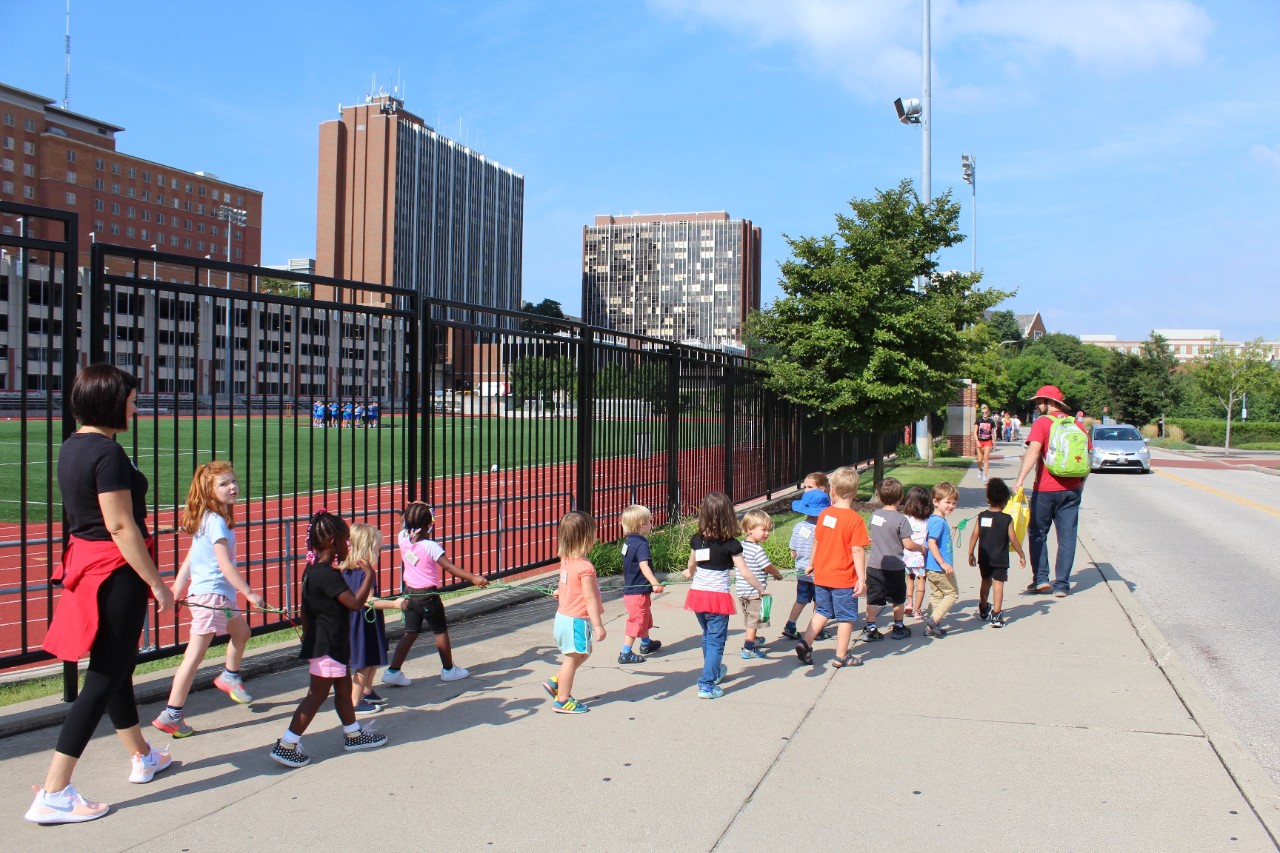 Students conducting research