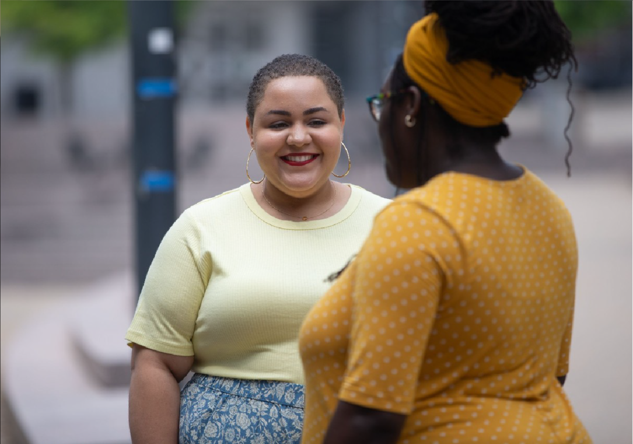 students conducting research
