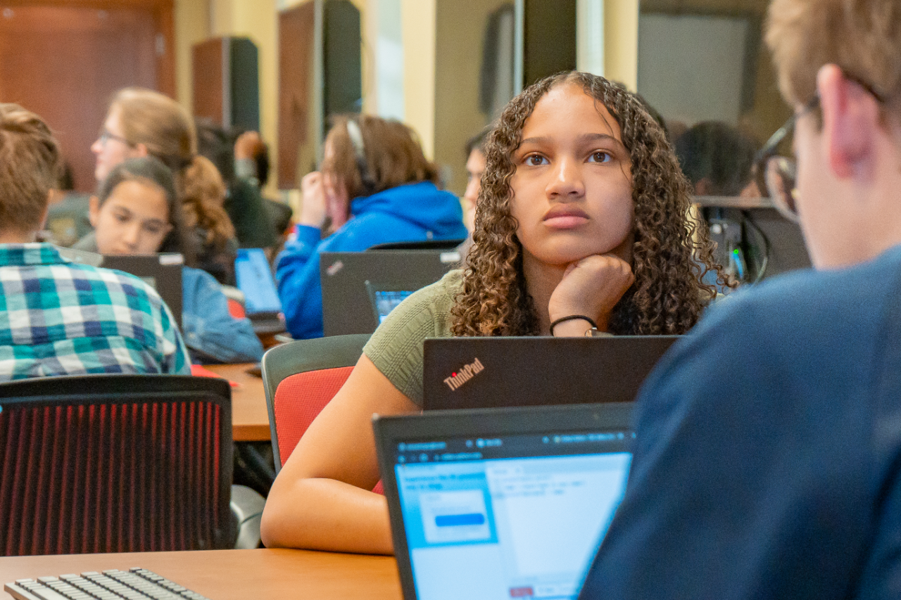 Group of Students Working on Computer